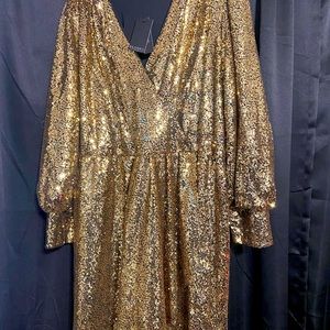 New with tags…Gold Sequin Dress